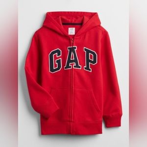 GAP FACTORY Boys gap logo zip up hoodie pure red size XXL